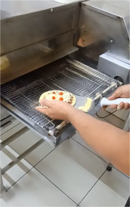 Entrando no forno